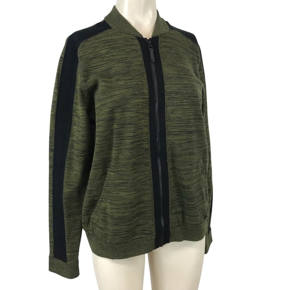 NIKE - WOMEN'S MEDIUM - GREEN LONG SLEEVE TECH KNIT BOMER  JACKET - 819031-347